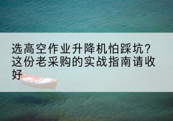 图们高空作业升降机厂家推荐-选高空作业升降机怕踩坑？这份老采购的实战指南请收好